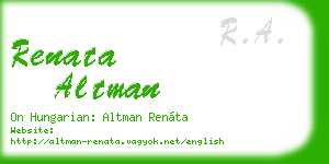 renata altman business card